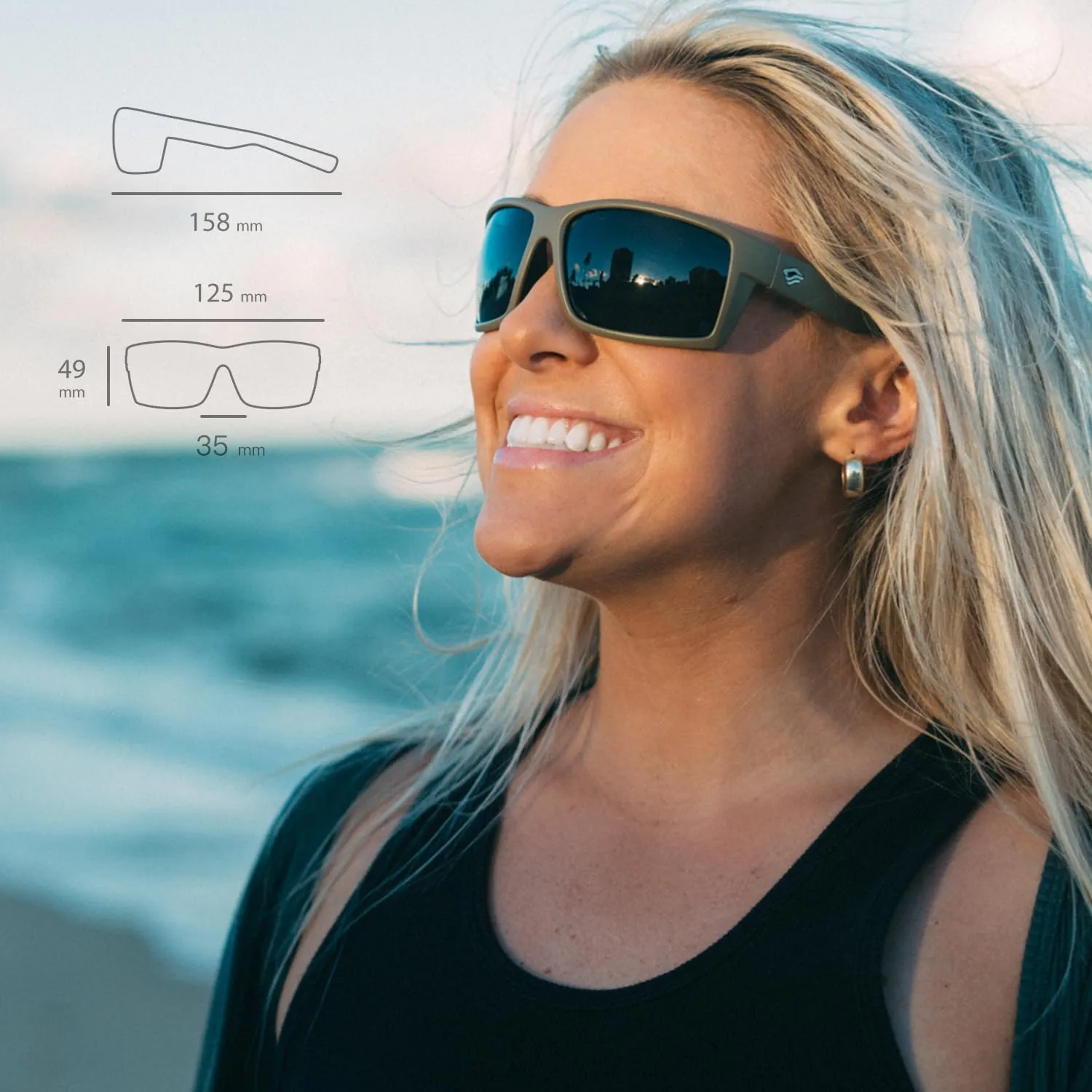 TOREGE Sports Polarized Sunglasses for Men Women Flexible Frame Cycling Running Driving Fishing Mountaineering TR24