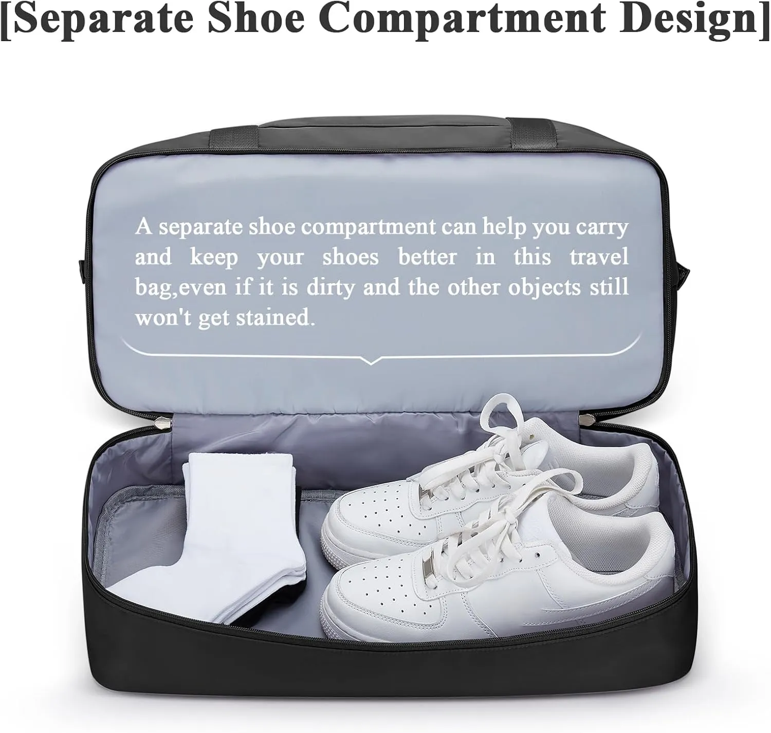 Travel Duffel Bag with Shoes Compartment, Overnight Weekender Bags for Women,Carry on Personal Item Bag