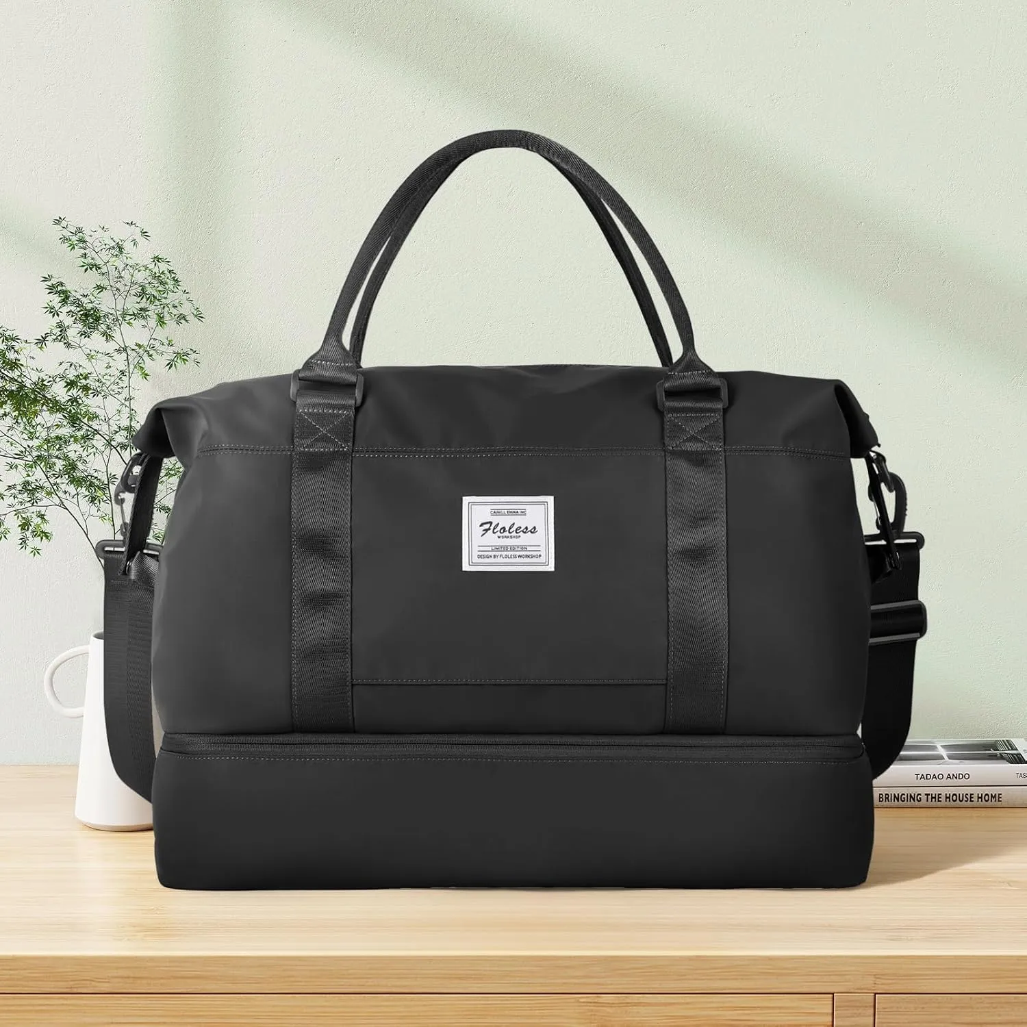 Travel Duffel Bag with Shoes Compartment, Overnight Weekender Bags for Women,Carry on Personal Item Bag