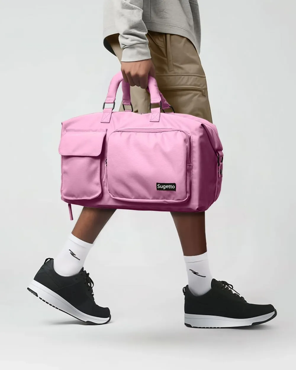 Travel Duffle Bag Carry On Weekender Bags for women, Duffel bag Small Gym Bag for Women men with Shoe Compartment