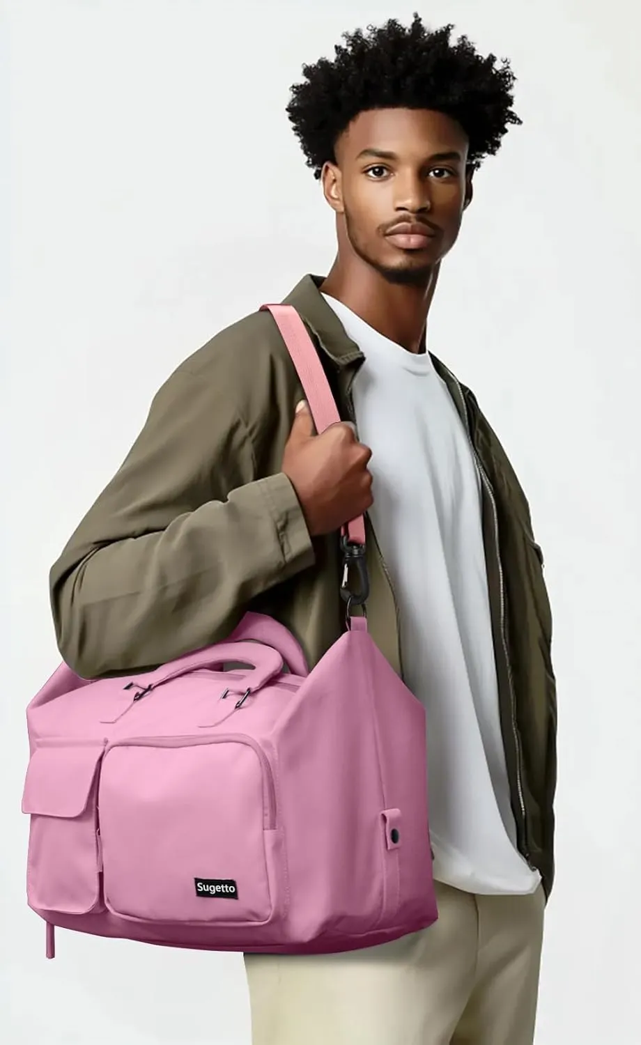 Travel Duffle Bag Carry On Weekender Bags for women, Duffel bag Small Gym Bag for Women men with Shoe Compartment