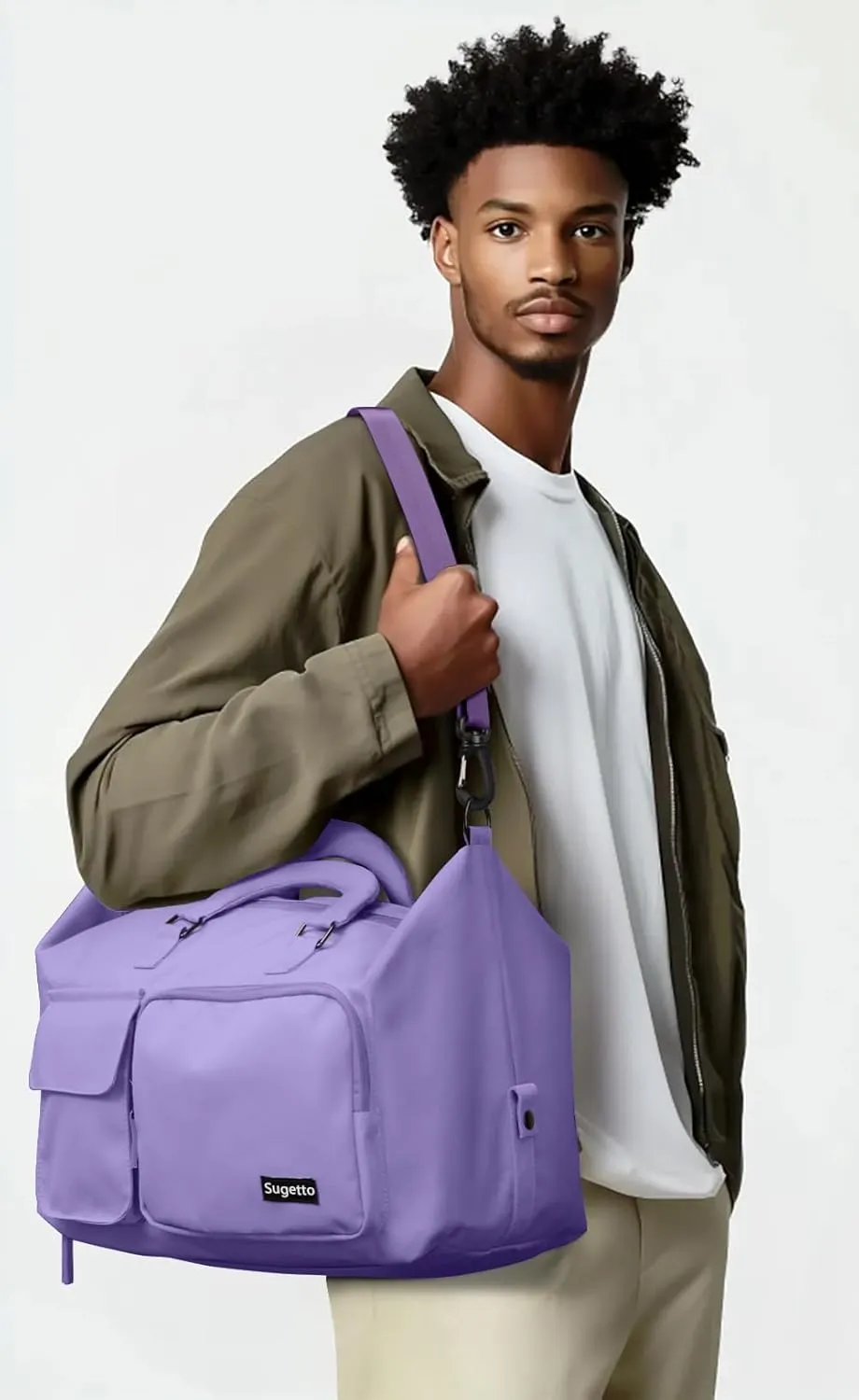 Travel Duffle Bag Carry On Weekender Bags for women, Duffel bag Small Gym Bag for Women men with Shoe Compartment