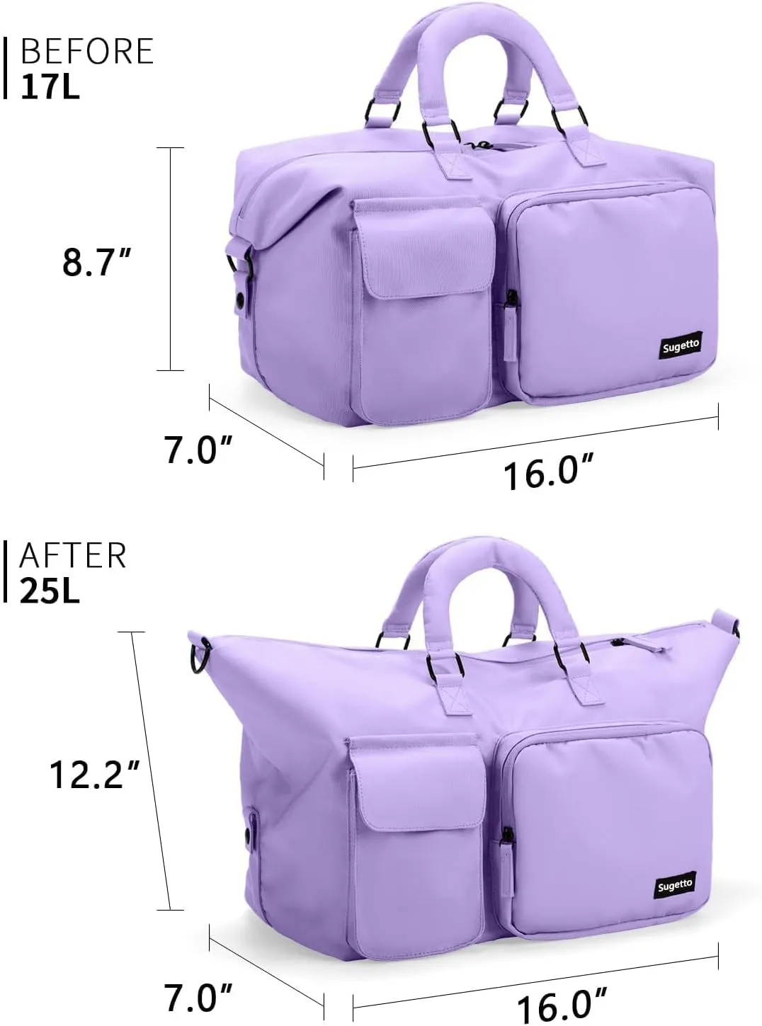 Travel Duffle Bag Carry On Weekender Bags for women, Duffel bag Small Gym Bag for Women men with Shoe Compartment