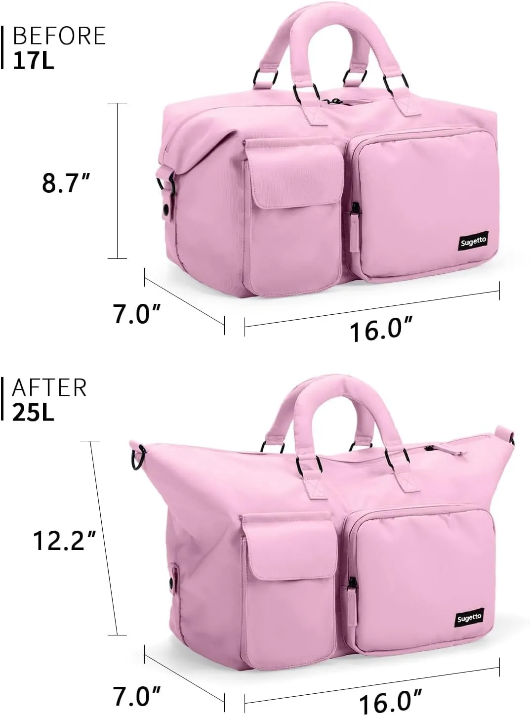 Travel Duffle Bag Carry On Weekender Bags for women, Duffel bag Small Gym Bag for Women men with Shoe Compartment