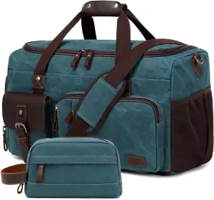 Travel Duffle Bag Weekender Bag with Shoe Compartment Overnight Bag for Men Travel Bag Carry on Luggage Dark Green