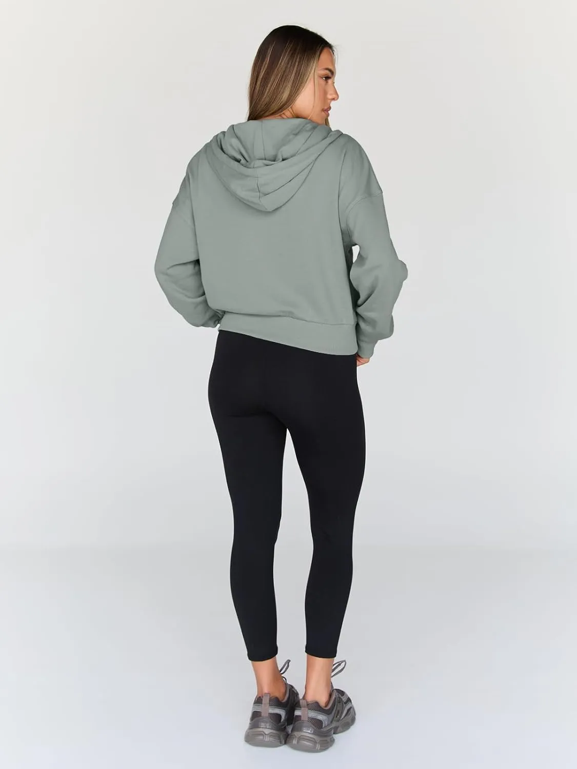 Trendy Queen Hoodies for Women Full Zip Up Cropped Sweatshirts Jackets Casual Comfy Gym Tops Fall Outfits Winter Clothes 2025