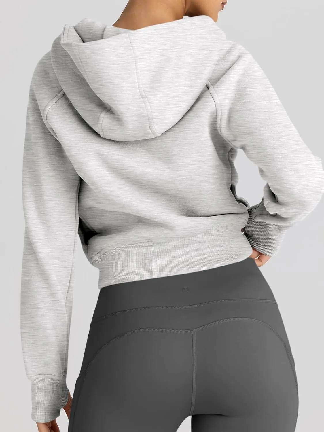 Trendy Queen Womens Zip Up Hoodies Jackets Cropped Sweatshirts Fleece Fall Outfits Casual Comfy Y2k Tops Winter Clothes 2025