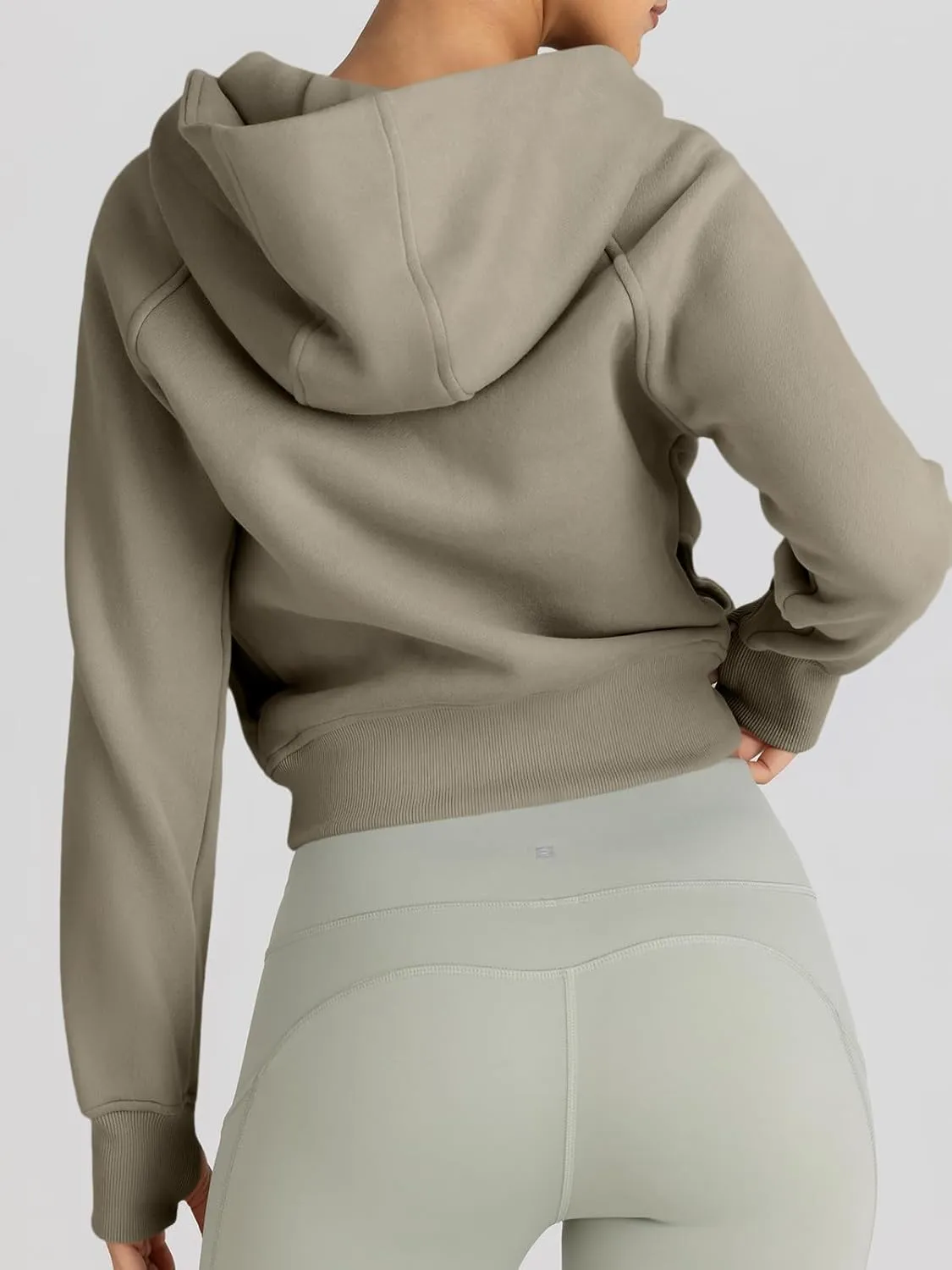 Trendy Queen Womens Zip Up Hoodies Jackets Cropped Sweatshirts Fleece Fall Outfits Casual Comfy Y2k Tops Winter Clothes 2025