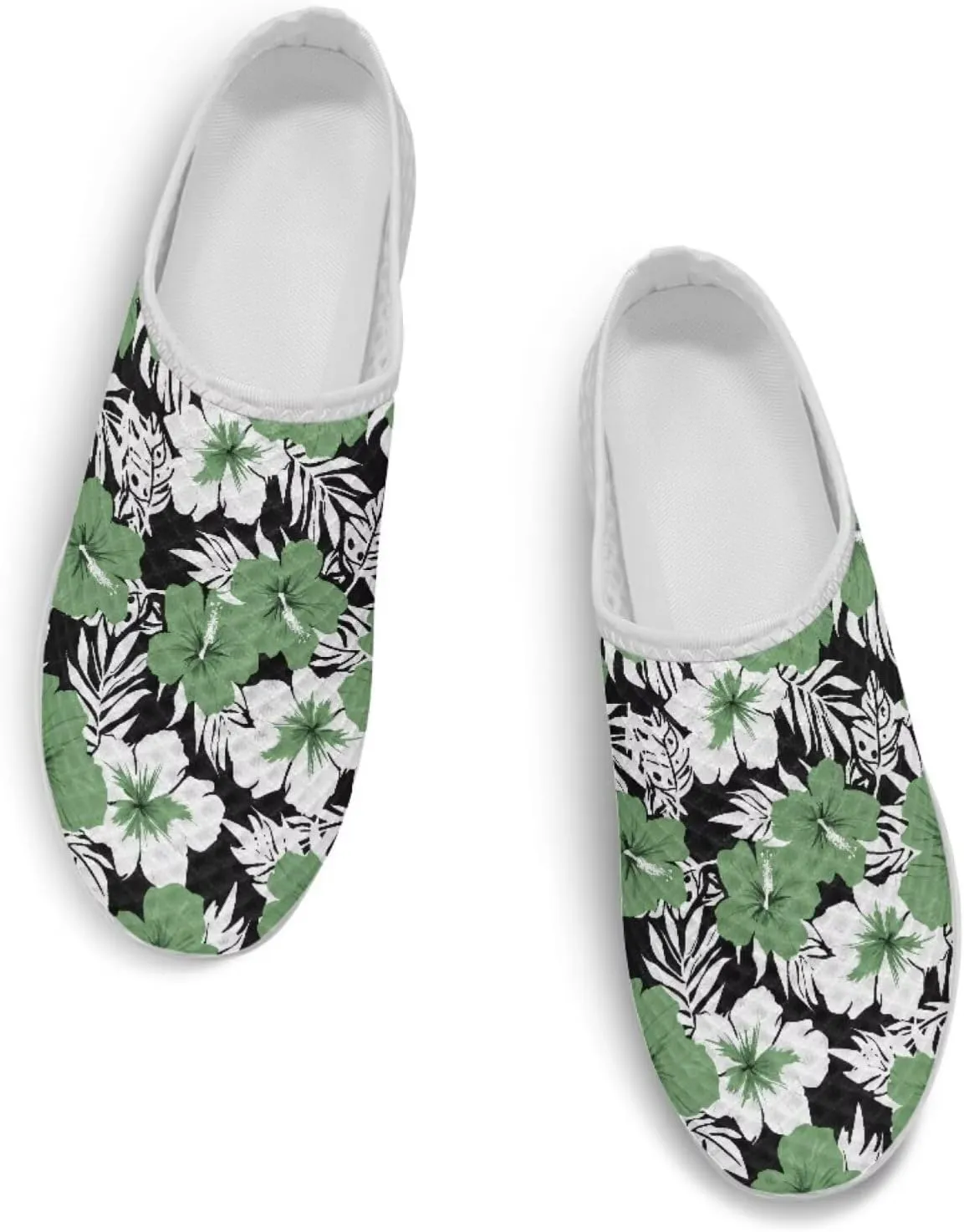 Tropical Flora Women's Arch Support Mule Garden Shoes Slip On Loafers Breathable Summer Barefoot Walking Flat