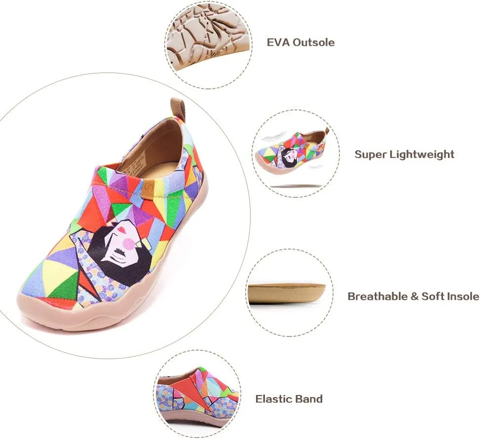 UIN Women's Art Travel Shoes Slip On Casual Cozy Loafers Lightweight Comfort Fashion Sneaker Toledo Ⅰ