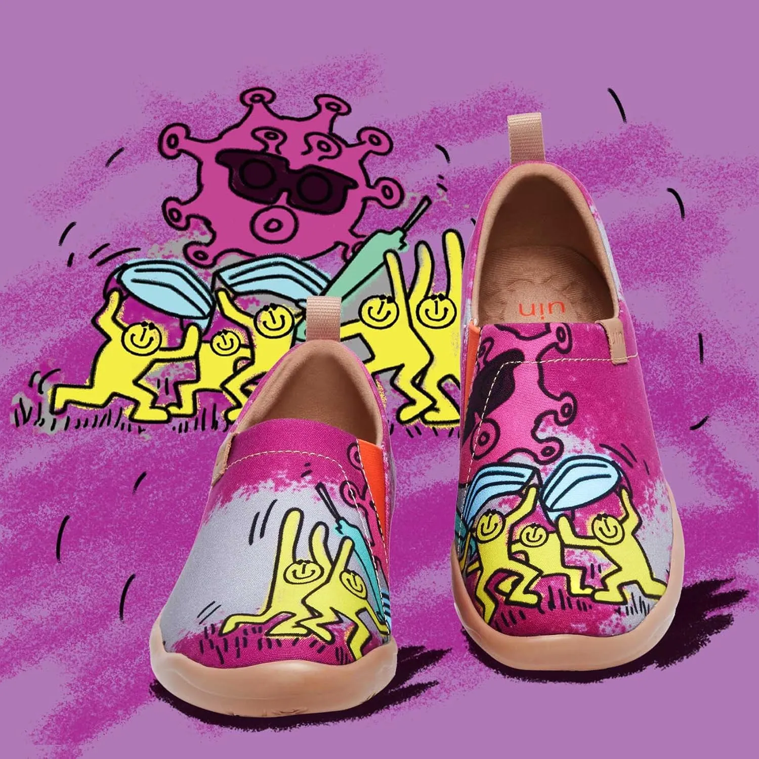 UIN Women's Art Travel Shoes Slip On Casual Cozy Loafers Lightweight Comfort Fashion Sneaker Toledo Ⅰ