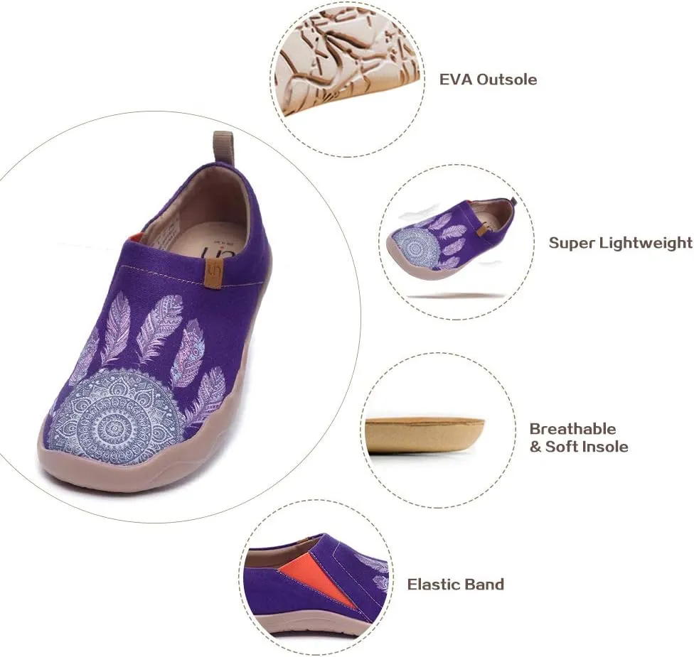 UIN Women's Art Travel Shoes Slip On Casual Cozy Loafers Lightweight Comfort Fashion Sneaker Toledo Ⅰ