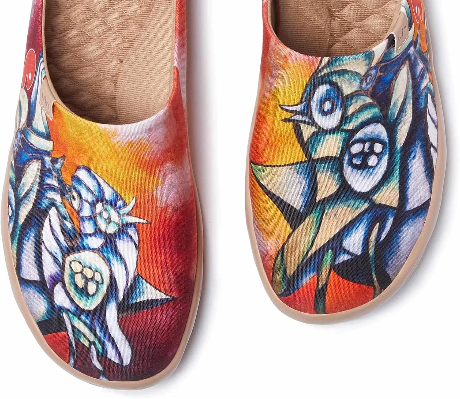 UIN Zoltan Women's Art Travel Shoes Comfort Slip On Loafers Lightweight Fashion Sneaker