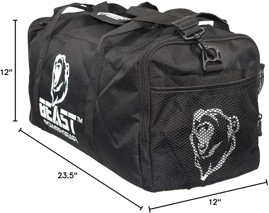 Unisex Duffel Bag Black, Extra Roomy Waterproof Gym Bag For Women with Shoe Compartment, Sports Bag with Zippered Pockets, Adjustable Straps Duffle Bag Travel Large Gym Bag For Men