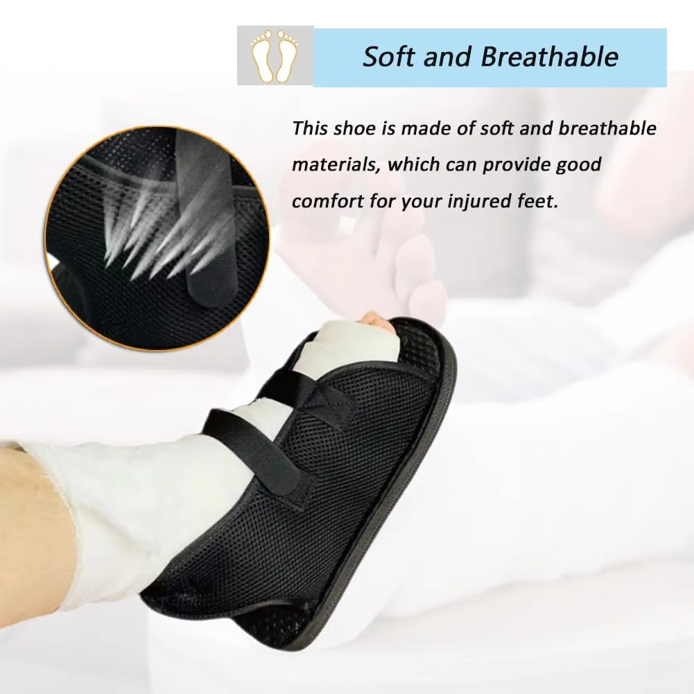 Unisex Post-Op Shoe for Left or Right Foot, Adjustable Medical Boot Easy to Wear, Postoperative Recovery Shoes for Post Surgery, Broken Foot or Toe, Operation Foot Support, Bunions