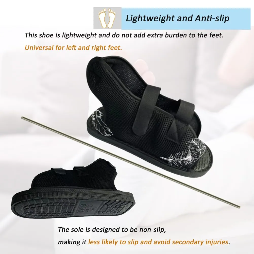 Unisex Post-Op Shoe for Left or Right Foot, Adjustable Medical Boot Easy to Wear, Postoperative Recovery Shoes for Post Surgery, Broken Foot or Toe, Operation Foot Support, Bunions