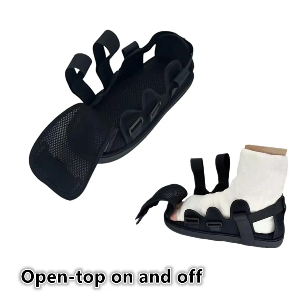Unisex Post-Op Shoe for Left or Right Foot,Adjustable Medical Walking Shoe,Fracture Plaster Protective Shoe Support for Foot Injuries Postoperative Recovery（Large）