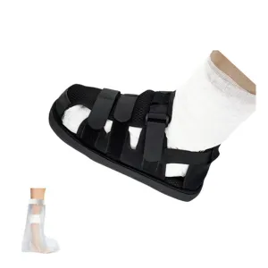 Unisex Post-Op Shoe for Left or Right Foot,Adjustable Medical Walking Shoe,Fracture Plaster Protective Shoe Support for Foot Injuries Postoperative Recovery（Large）