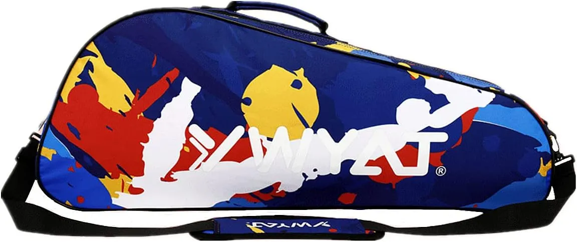 UNISTRENGH Badminton Racket Bag Waterproof Tennis Racquet Single Shoulder Bags 3 to 6 Racquet Tote Pack for Men Women Youth and Adult