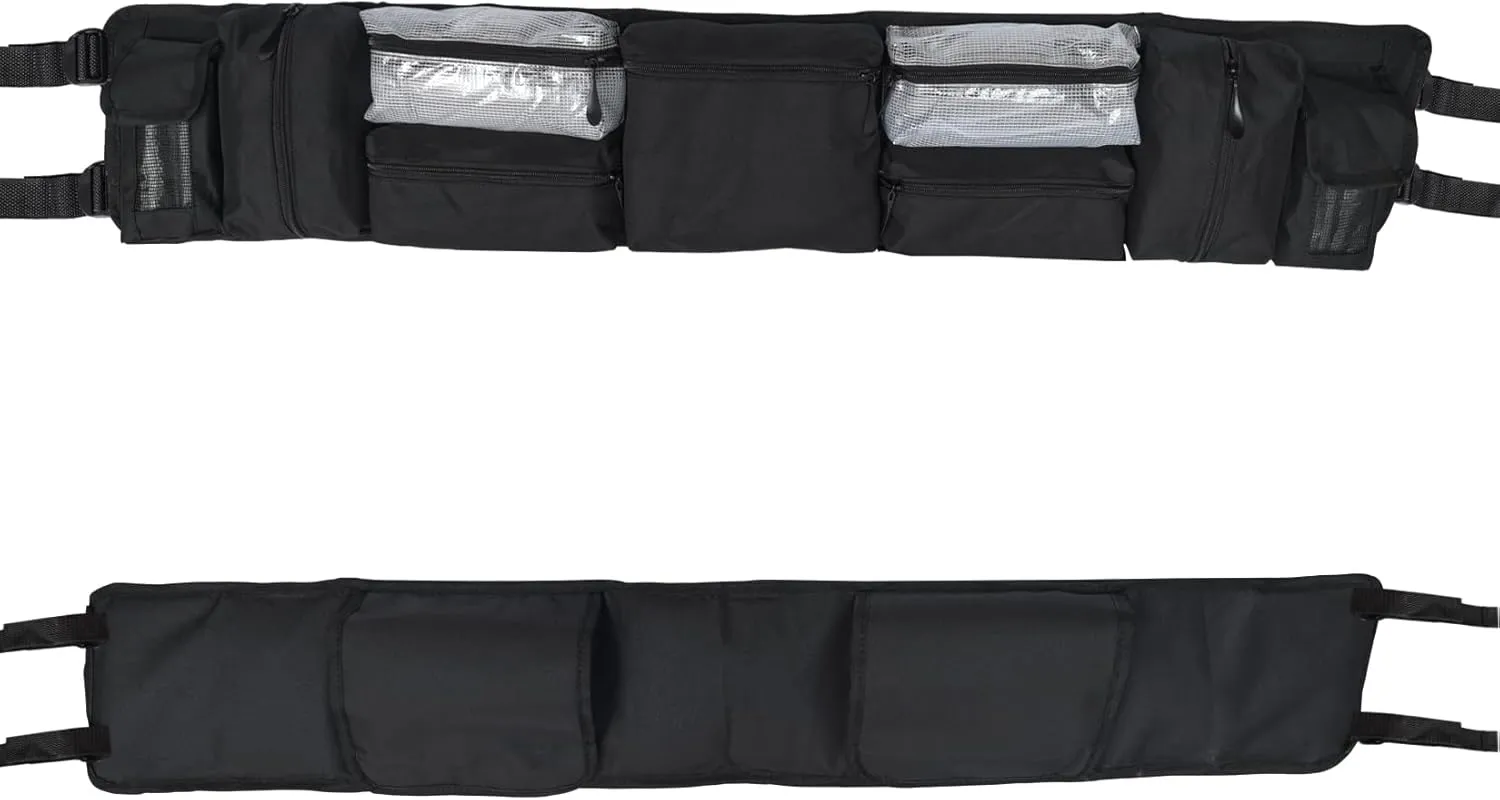 Universal UTV Accessories Storage Bag, ATV Bag Roll Cage Organizer Cargo Storage Bags Gear Bag Tool Bag Compatible with Polaris Ranger RZR Defender Honda Pioneer Talon Yamaha UTV Cart Black