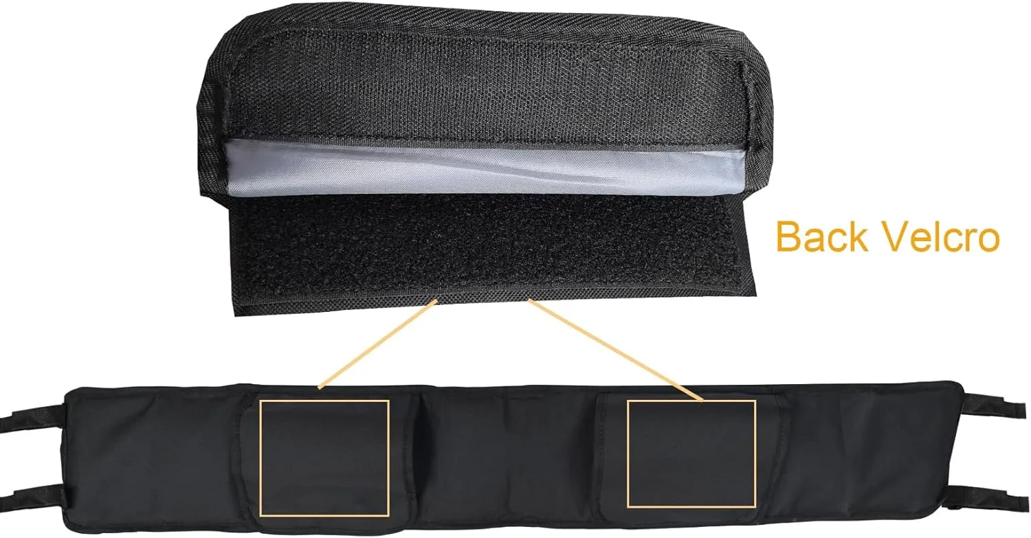 Universal UTV Accessories Storage Bag, ATV Bag Roll Cage Organizer Cargo Storage Bags Gear Bag Tool Bag Compatible with Polaris Ranger RZR Defender Honda Pioneer Talon Yamaha UTV Cart Black