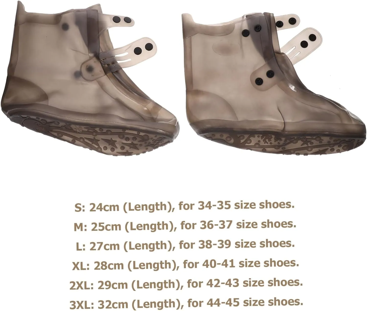 Unomor Waterproof Rain Boot Covers Thickened for Men Women Boys and Girls Reusable Overshoes for Travel Biking Black Size 40-41 Random