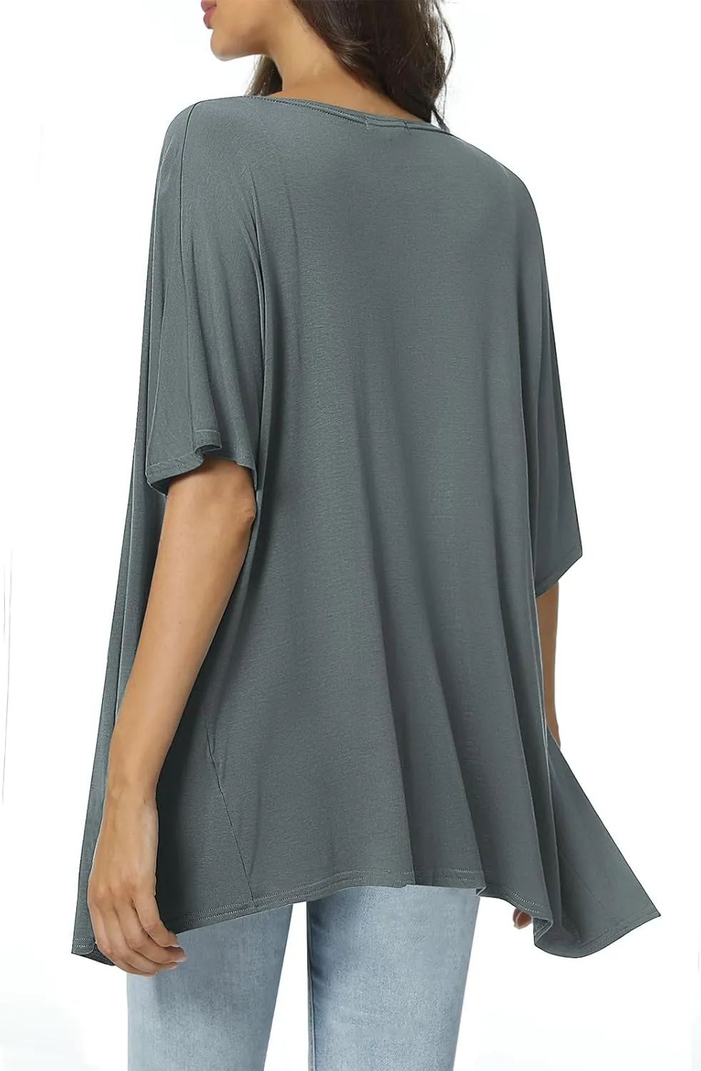 Urban CoCo Women's Lightweight Short Sleeve Kimono Cardigan Casual Cover Ups