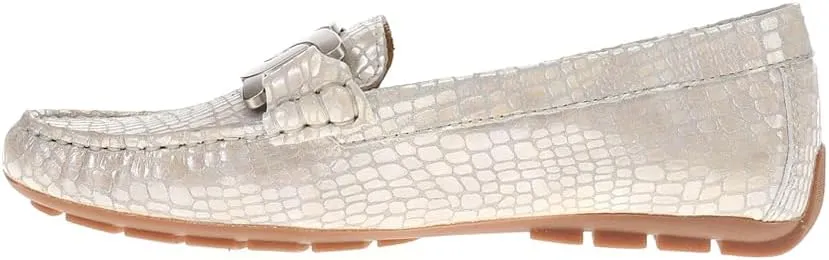 VANELi Womens Aiker Metallic Print Slip On Moccasins Flats Casual - Silver