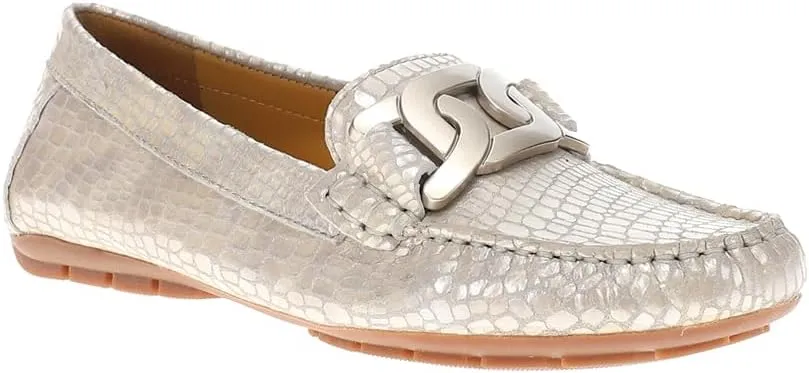 VANELi Womens Aiker Metallic Print Slip On Moccasins Flats Casual - Silver
