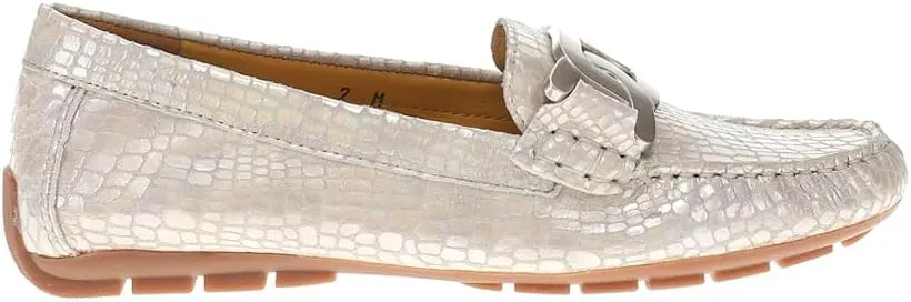 VANELi Womens Aiker Metallic Print Slip On Moccasins Flats Casual - Silver