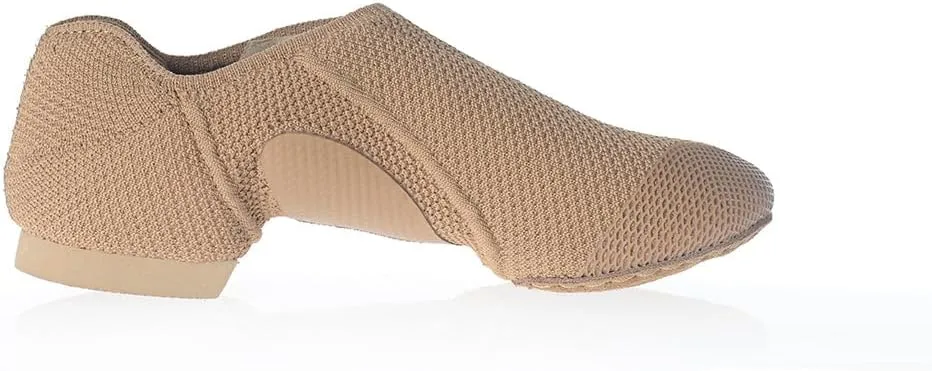 Varsity Knit Strut Tan Slip On Split Sole Dance and Jazz Shoes