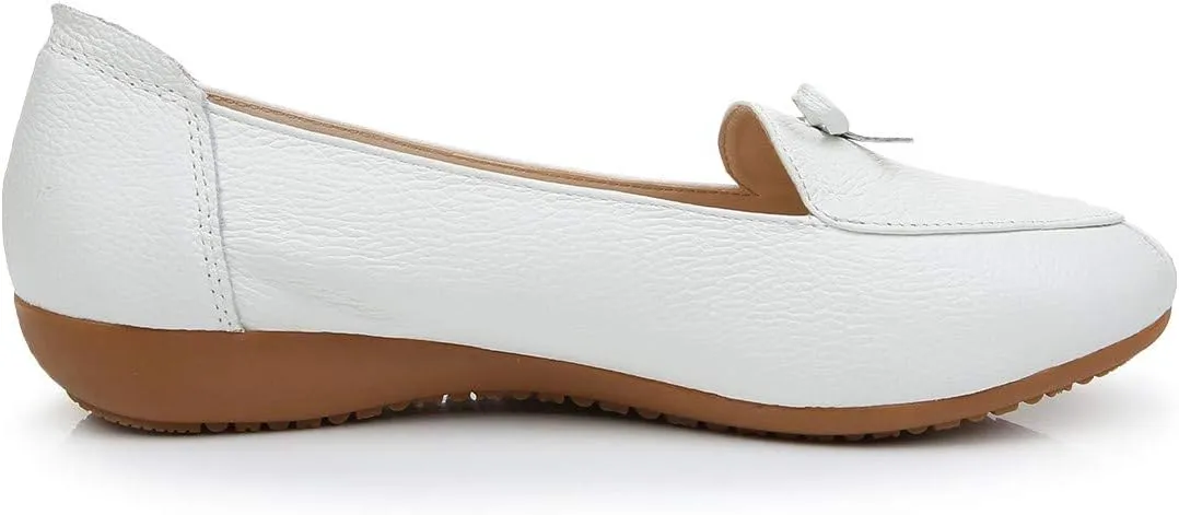 VenusCelia Women's Bowknot Wide Flat Shoe