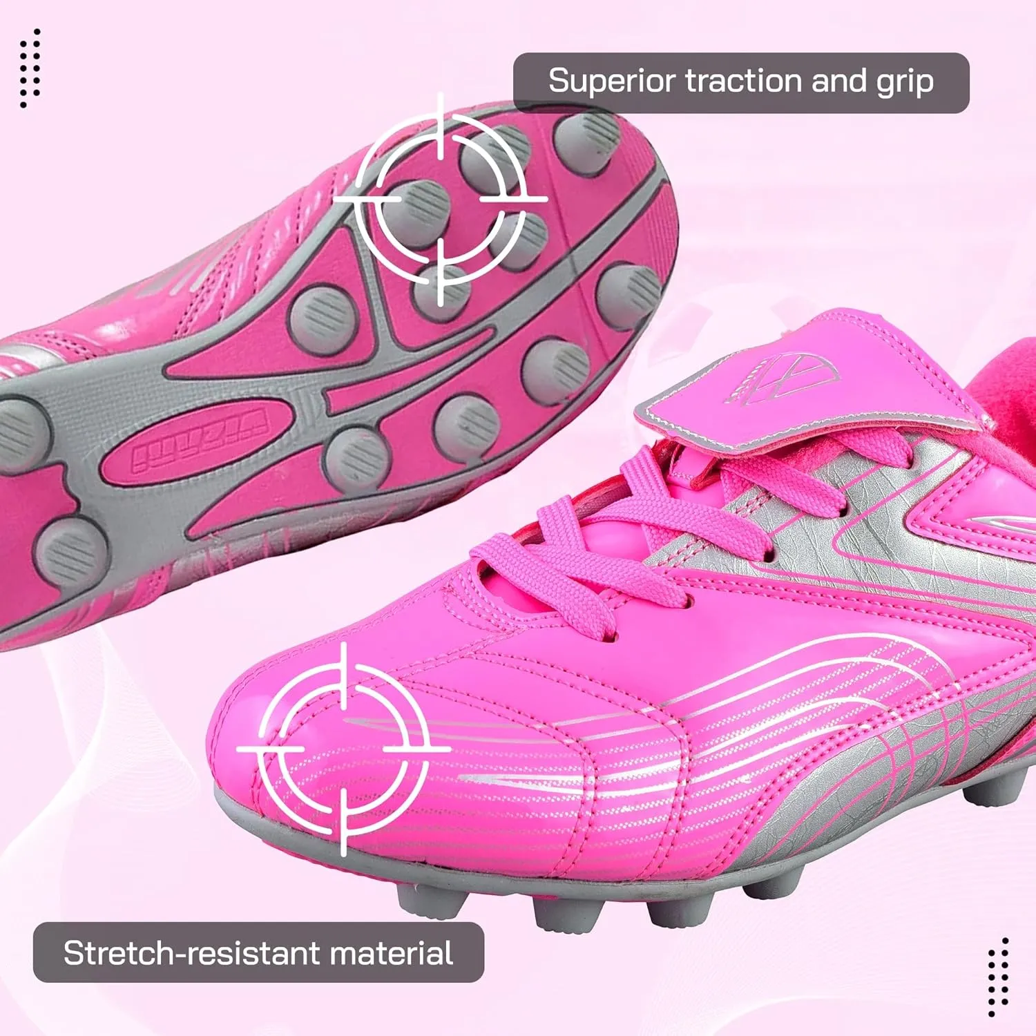 Vizari Striker FG Soccer Shoes | Firm Ground Cleats for Outdoor Surfaces and Fields | Lightweight and Easy to wear Youth Outdoor Soccer Cleats