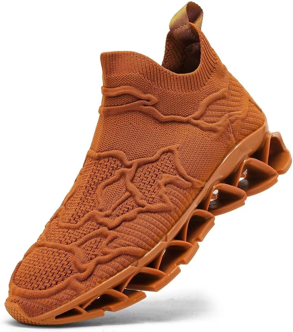 Vooncosir Men's Fashion Sneakers Breathable Mesh Running Shoes Blade Non Slip Soft Sole Casual Athletic Walking Shoes