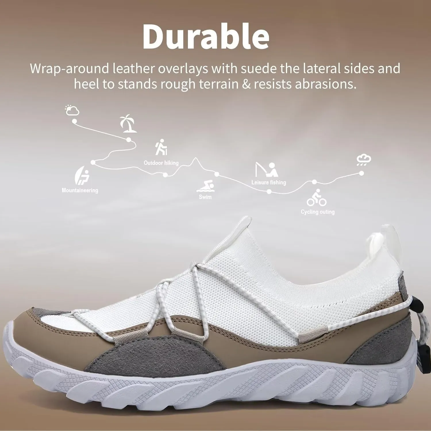 WateLves Water Shoes Mens Womens Barefoot Beach Shoes Casual Slip-On Shoes for Trail Running Walking Hiking Climbing