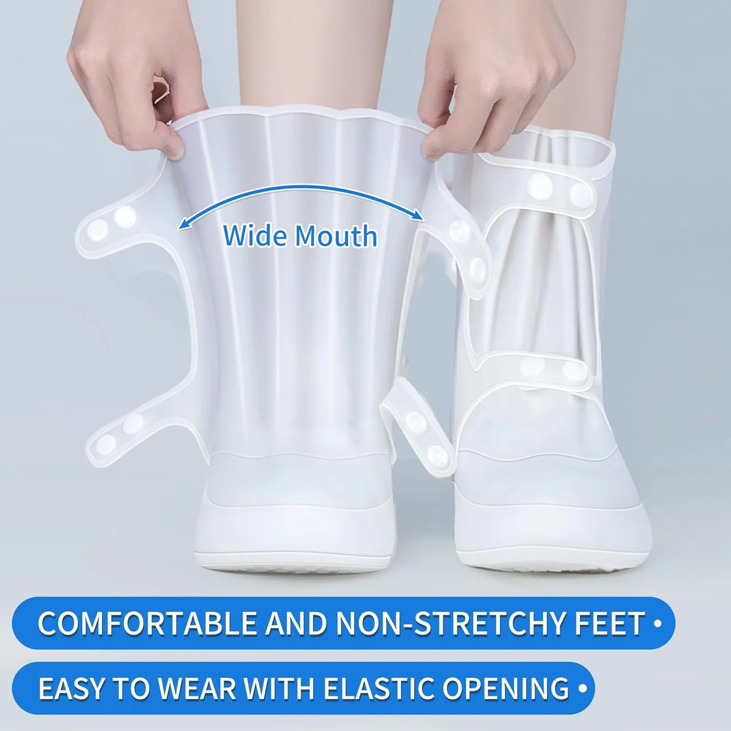 Waterproof Rain Shoe Covers Rubber Shoe Boot Covers Not-Slip Reusable Rain Shoe Protectors Galoshes Overshoes for Man and Women Sand Control Rain Snow