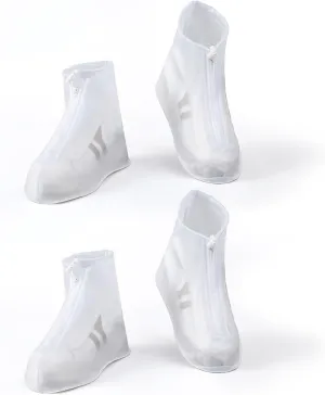 Waterproof Shoe Covers 2 pairs Rain Shoe Covers for Men Women and Children for Outdoor Activities