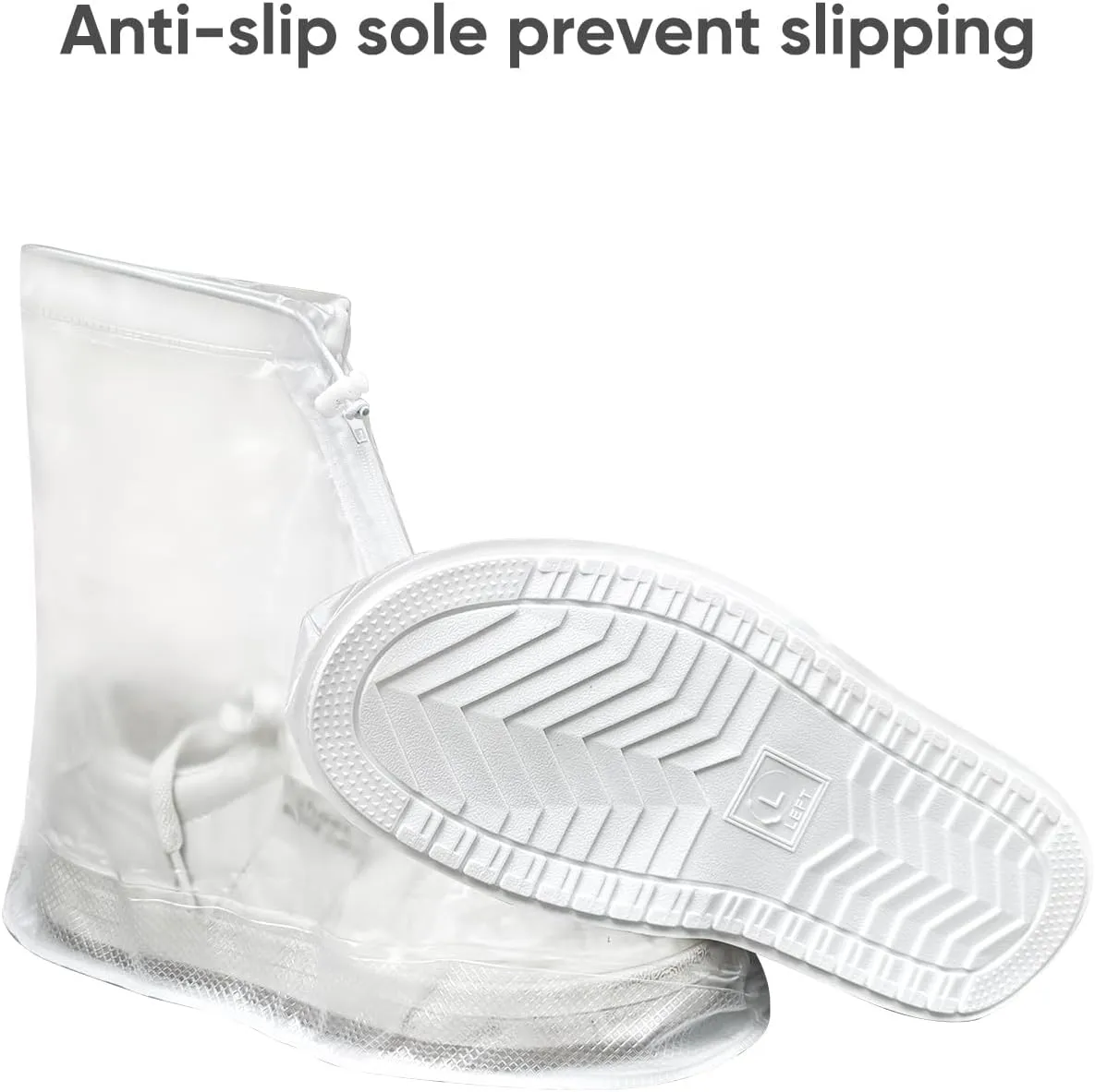 Waterproof Shoe Covers, Rain Shoe Covers Transparent Reusable Non Slip Shoe Cover for Outdoor Women and Men