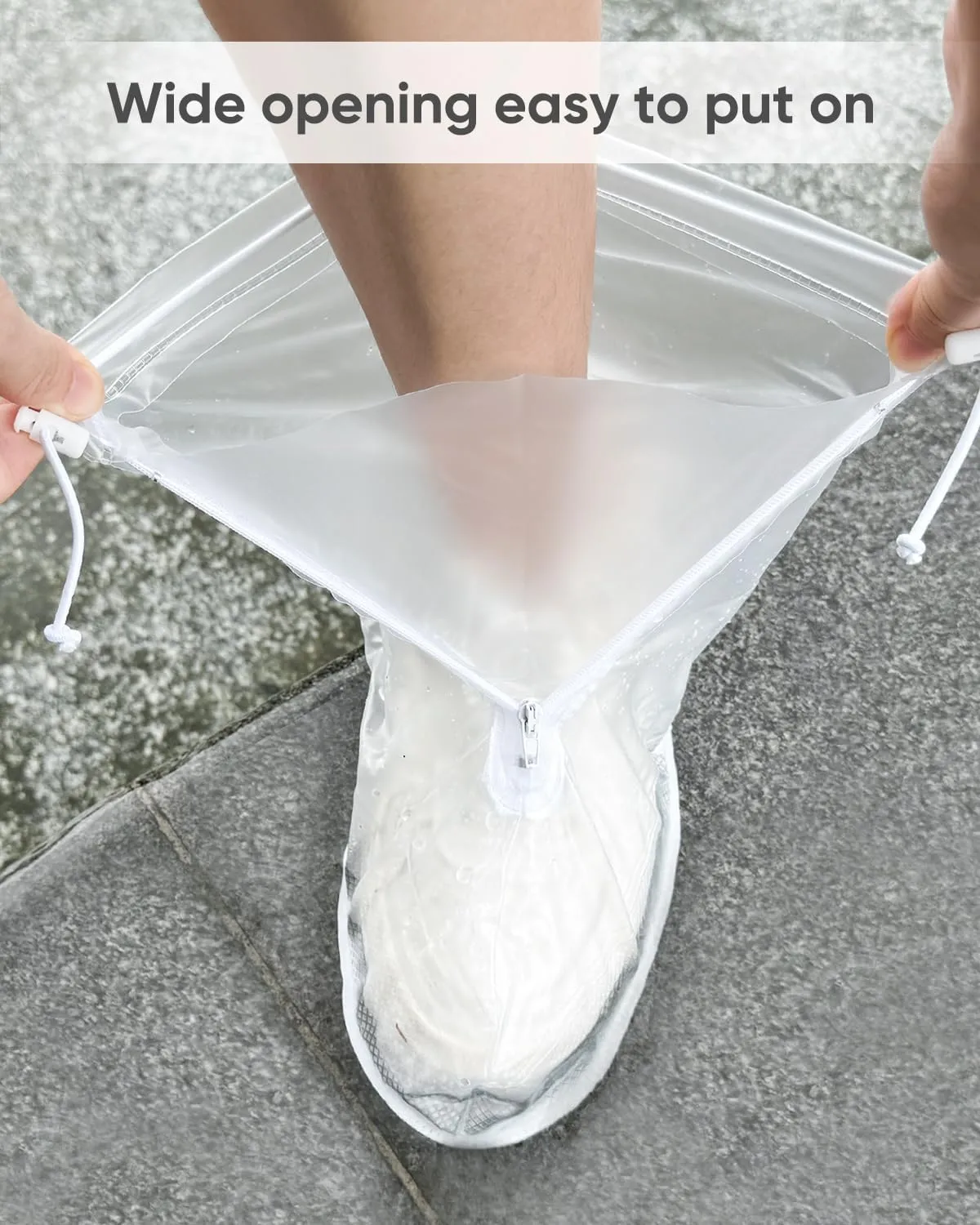 Waterproof Shoe Covers, Rain Shoe Covers Transparent Reusable Non Slip Shoe Cover for Outdoor Women and Men