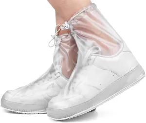 Waterproof Shoe Covers, Rain Shoe Covers Transparent Reusable Non Slip Shoe Cover for Outdoor Women and Men