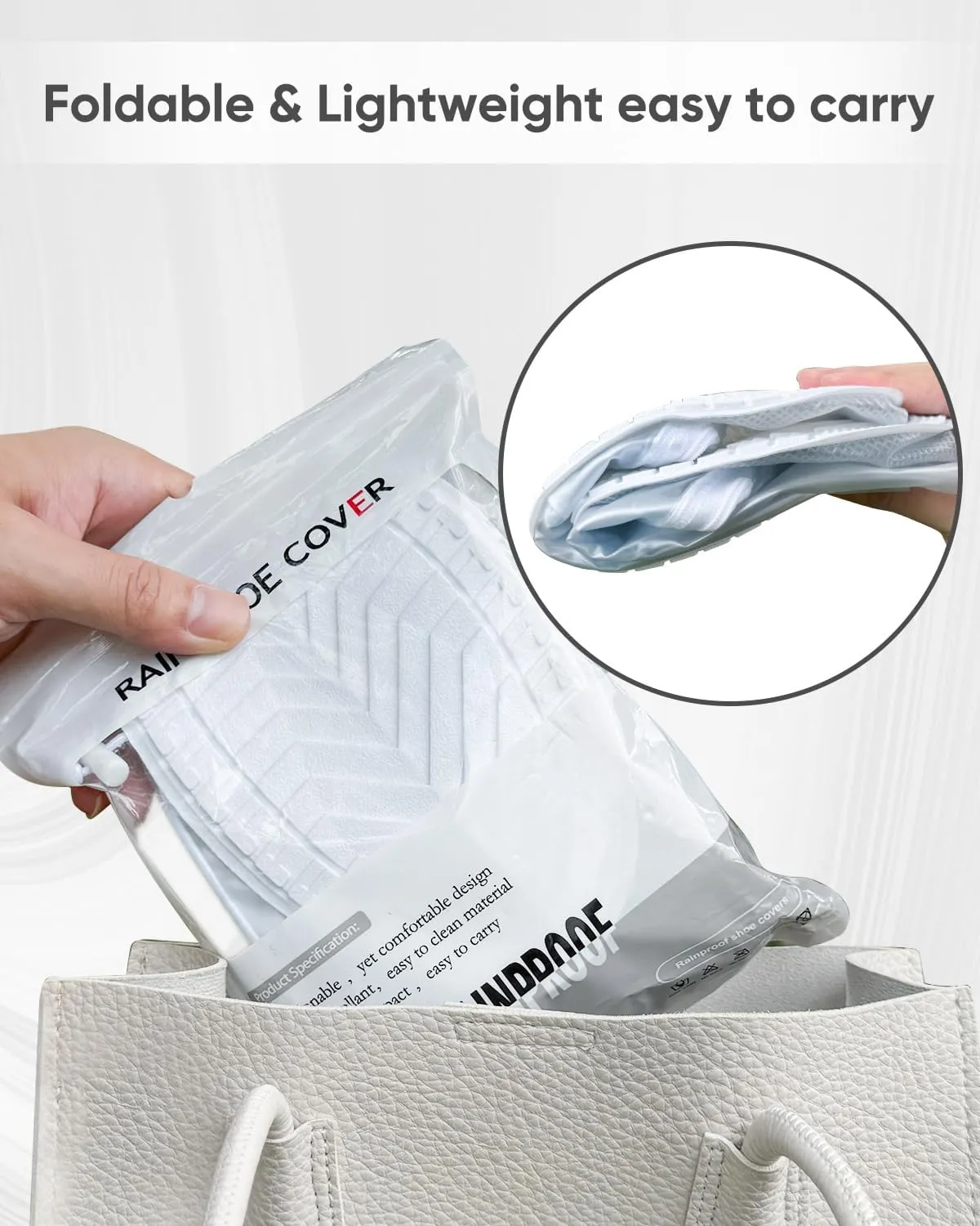 Waterproof Shoe Covers, Rain Shoe Covers Transparent Reusable Non Slip Shoe Cover for Outdoor Women and Men