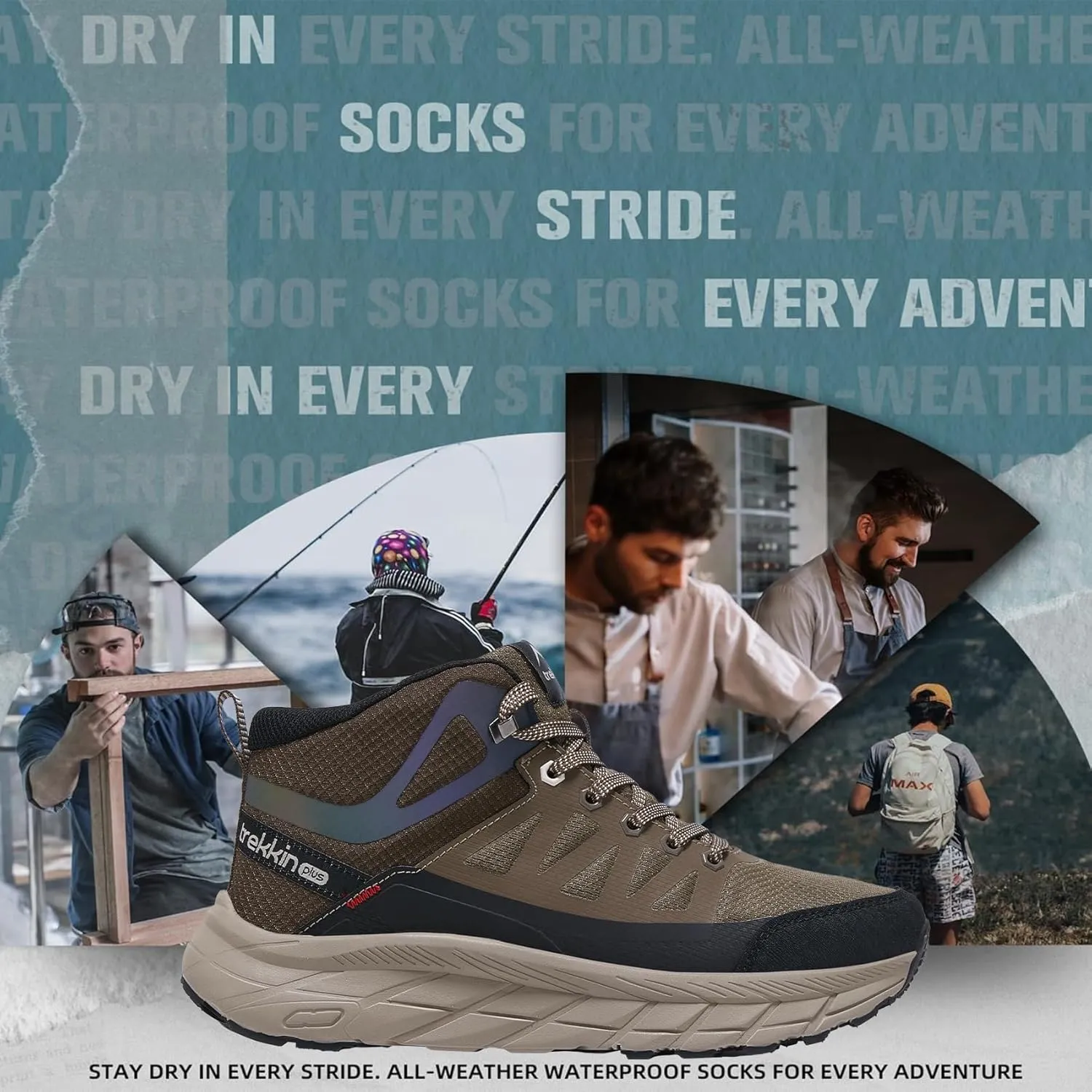 Waterproof Walking Shoes for Men Slip Resistant Outdoor Sneakers Trails Womens Hiking Boots Ankle High Relaxed Fit Lightweight Casual Hunting Workout Shoes