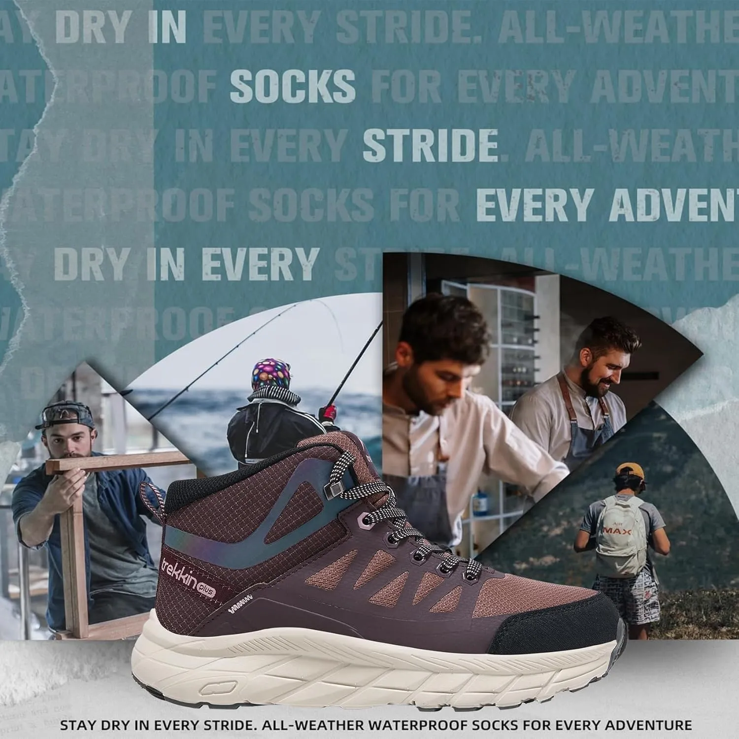 Waterproof Walking Shoes for Men Slip Resistant Outdoor Sneakers Trails Womens Hiking Boots Ankle High Relaxed Fit Lightweight Casual Hunting Workout Shoes