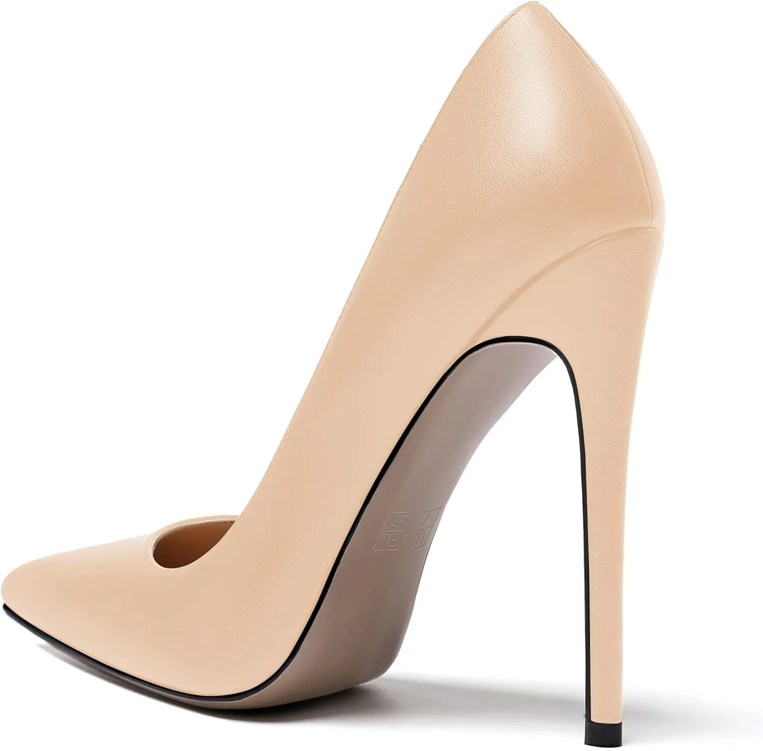 WAYDERNS Women's Evening Pointed Toe Matte Slip On Dress Stiletto High Heel Pumps Shoes 4.7 Inch