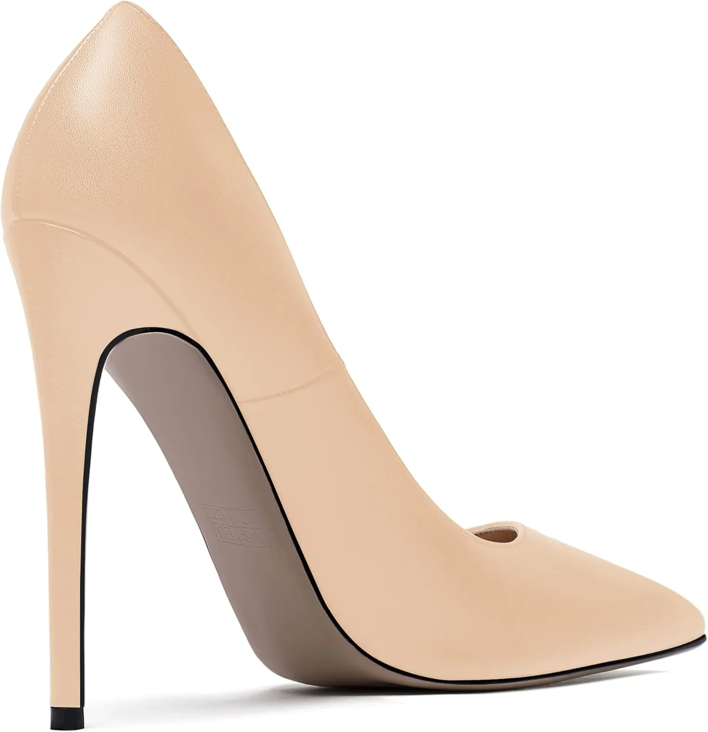 WAYDERNS Women's Evening Pointed Toe Matte Slip On Dress Stiletto High Heel Pumps Shoes 4.7 Inch