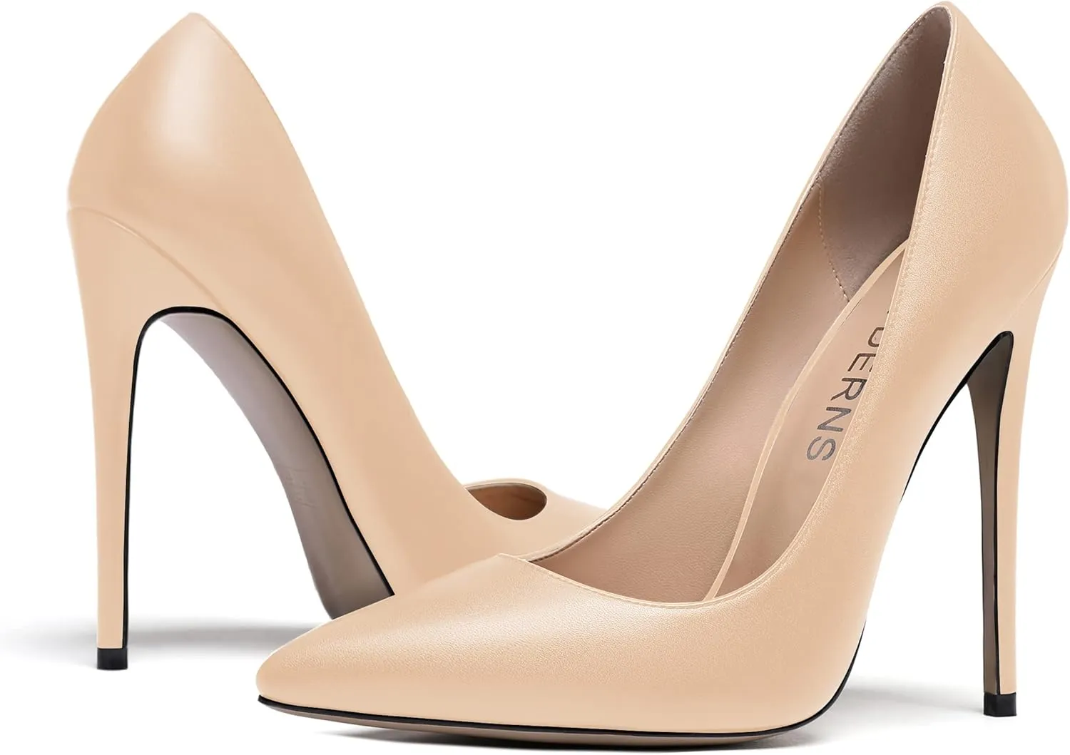 WAYDERNS Women's Evening Pointed Toe Matte Slip On Dress Stiletto High Heel Pumps Shoes 4.7 Inch