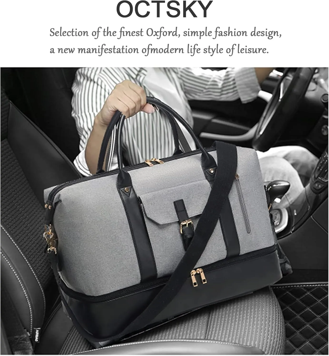 Weekender Bags Overnight Bag for Women Large Travel Duffle Bag for Mens Easy Packing Organization Business Trip Bag