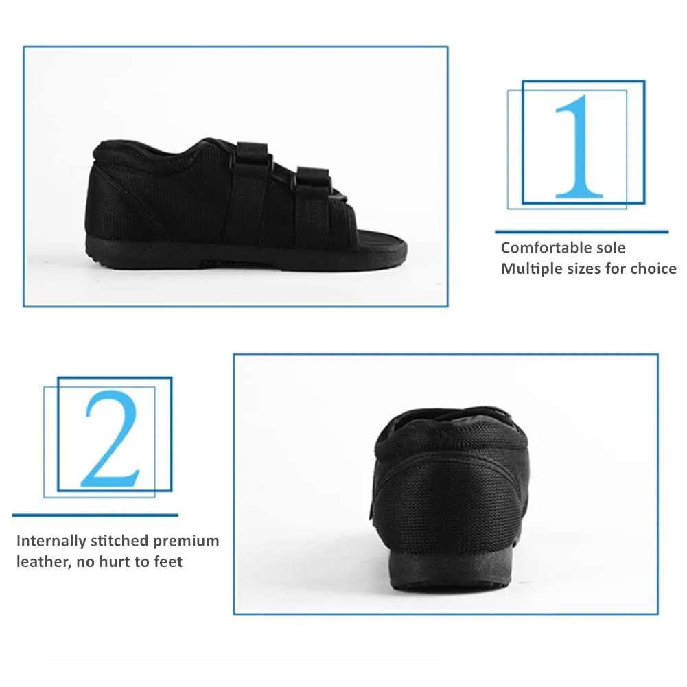 WEEOATAR Adjustable Post-op Shoe,Medical Walking Shoe with Magic Sticker,Recovery Shoe for Post-surgery,Broken Foot or Toe,Stress Fractures,Bunions,or Hammer Toe for Left or Right Foot(WS)
