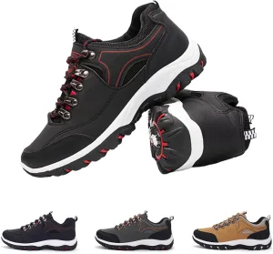 WENOREG Men’s Low-Top Non-Slip Gomehut Sneakers,Fashion Good Arch Support Breathable Trekking Trails Sneakers Extended Width Foot and Heel Comfortable Breathable Hiking Walking Shoes