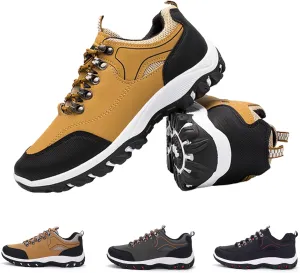 WENOREG Men’s Low-Top Non-Slip Gomehut Sneakers,Fashion Good Arch Support Breathable Trekking Trails Sneakers Extended Width Foot and Heel Comfortable Breathable Hiking Walking Shoes